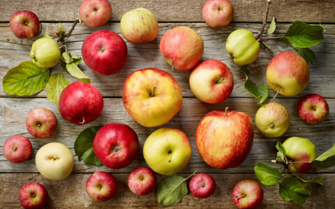 Hintergrundbild mit Äpfeln
