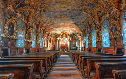 Barocke Aula Leopoldina in der Universität Wroclaw