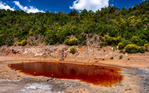 Lago delle Conche – kleiner See auf Elba, umgeben von grüner Landschaft und Wanderwegen.