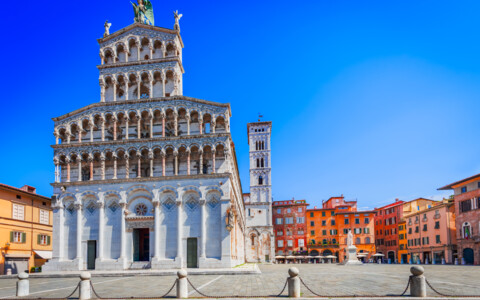 Kirche San Michele in Foro im historischen Zentrum von Lucca in der Toskana.