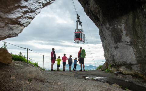 Ebenalp Aussicht aus Wildkirchlihöhle