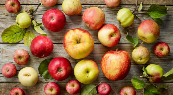 Hintergrundbild mit Äpfeln