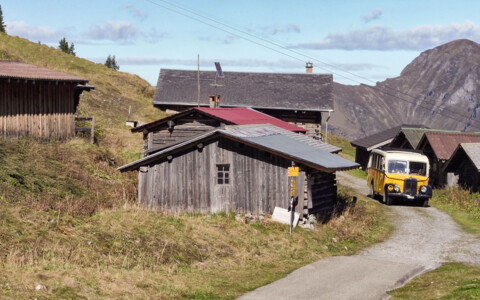 Ausflug mit dem Postauto von Tschiertschen zur Alp Farur