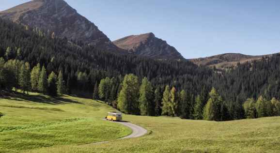 Ausflug mit dem Postauto von Tschiertschen zur Alp Farur